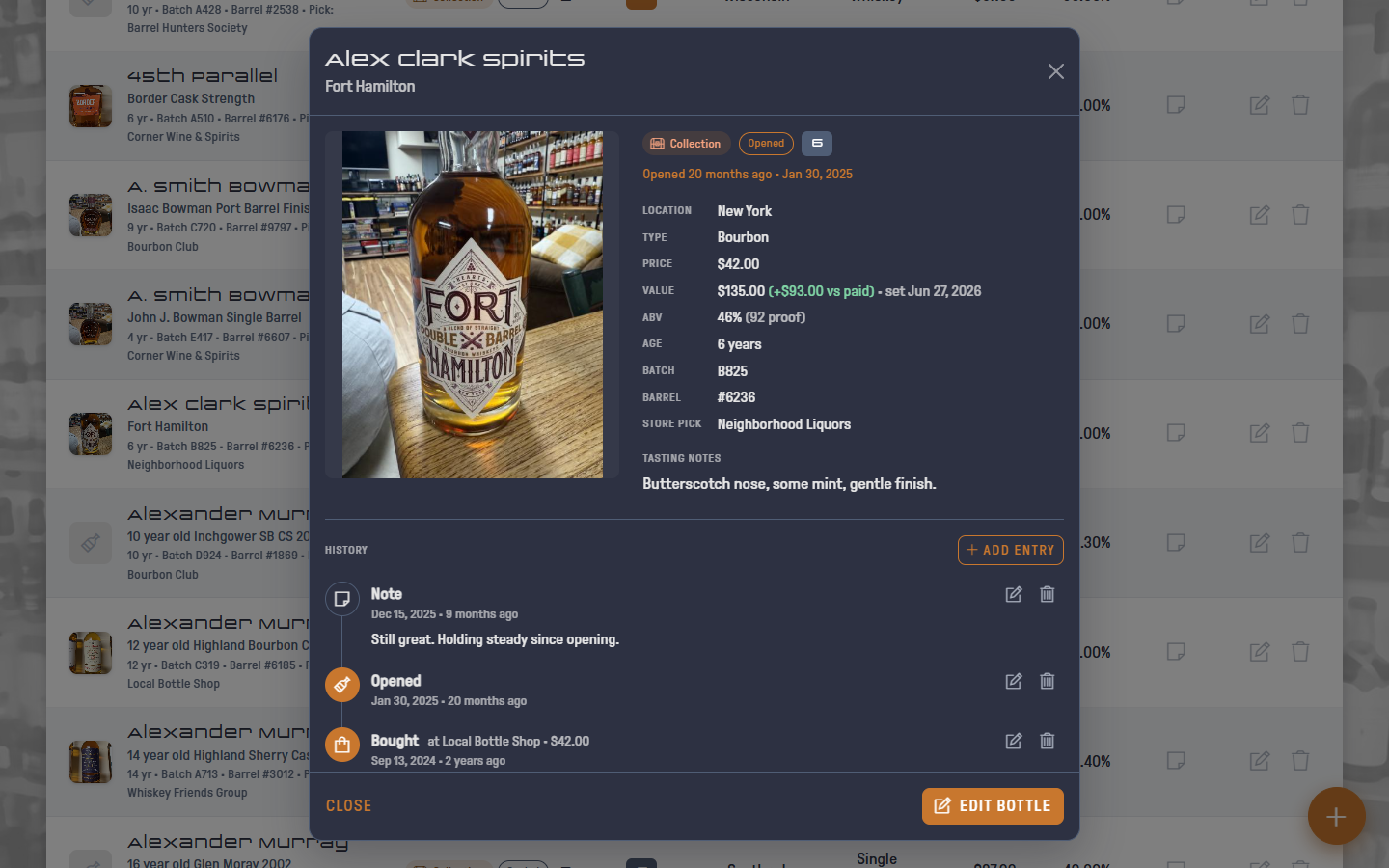The bottle view